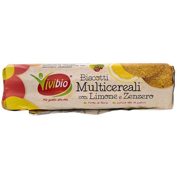 Biscotti multicereali con limone e zenzero